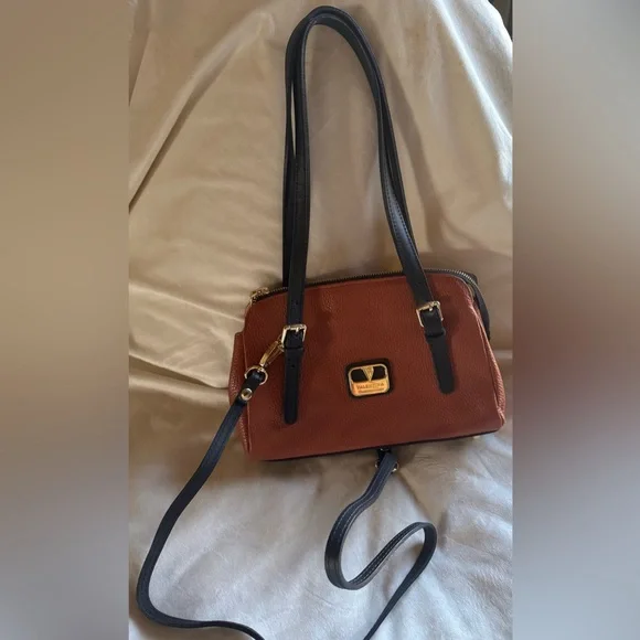 Valentina Orange and Black Crossbody Bag - Picture 4 of 5